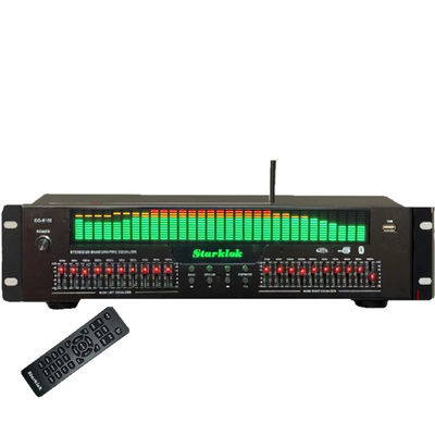EQ-8100 محترف Hi-Fi Preamp Player BT 5.4 عازل الصوت الرقمي الضوئي المتكافئ الضوئي 20 قطعة معادلة معدات الألياف الضوئية
